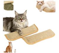 Catnip Kicker Pillow,Dual Hemp Rope Interactive Catnip Chew Toy,Cat Nip Sisal Scratching Pad for Kittens Teething, Chewing, Playing and Anxiety Relief (L+L)