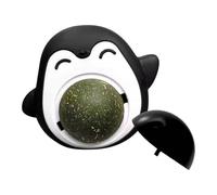 Catnip Licking Balls for Cats, Catnip Balls for Indoor Cats - Licker de jouets rotatif pour chaton - Nettoyage des dents Toys de chat oral, pingouins Forme du chat du chaton traite la balle de léchage
