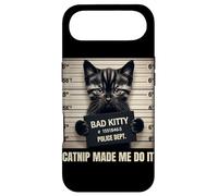 Catnip Made Me Do It Bad Kitty Cat Mugshot l'herbe à Chat Coque pour iPhone Air