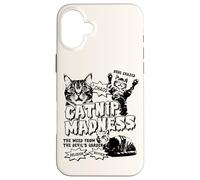 Catnip Madness Cats | Affiche rétro Amusante B-Movie propriétaires de Chats Coque pour iPhone 16 Plus