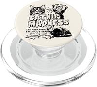 Catnip Madness Cats | Affiche rétro Amusante B-Movie propriétaires de Chats PopSockets PopGrip pour MagSafe