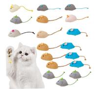Catnip Mouse 18PCS réaliste 4, 7x1, 2 Pouces Catnip Mice Plush Cat Monde TOT SCRACK & RESTANT RESSAISTANT Stress SELAGE INTERACTIF Toys pour Cats, Couleur aléatoire