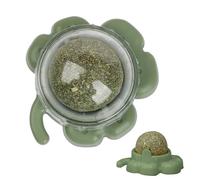 Catnip Toy Balle interactive pour chat - Balle d'herbe à chat rotative - Jouet mural - Jouet pour animaux de compagnie - Boule d'herbe à chat à mâcher pour la maison, les pieds de chaise, le sol, le