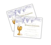 Católica Sacramento de Primera Comunión Certificado Lot de 30 certificats de première communion en espagnol Iglesia Sacrement Bautismo 21,6 x 27,9 cm