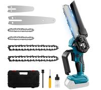 Catolsss Mini tronçonneuse sans fil compatible avec Makita 18 V, avec lame de scie interchangeable de 20 à 25 cm et huilage automatique, tension de chaîne sans outil pour couper du bois et l'entretien