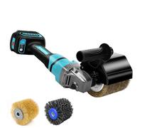 Catolsss Ponceuse à brosse sans fil 800 W compatible avec Ma-kita 18 V, sans brosse, 8000 tr/min, pour rénovation extérieure, 2 brosses à lamelles et accessoires (sans batterie)