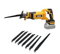 Catolsss Scie sabre sans fil compatible avec Dewalt 20 V, moteur sans balais 3500 SPM, variable en continu avec 8 lames de scie pour bois et métal (sans batterie)