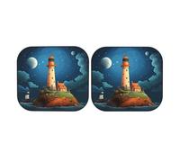 Catoon - Lot de 2 pare-soleil pliables pour pare-brise de voiture - Accessoires d'intérieur universels pour la plupart des voitures - Bloque de protection contre le soleil - Petit modèle
