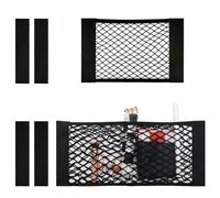 CATOR 2 Pack Filet de Rangement de Coffre, Filet de Stockage Voiture Sac avec Élastique Magic Sticker, Filet Rangement de Coffre pour épicerie, Rangement Ajouter sur Les organisateurs