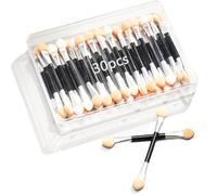 CATOR 30 pièces pinceau ombre à paupières, éponge pinceau ombre à paupières dans la boîte, duo de peinture pour le visage, applicateur d'ombre à paupières jetable
