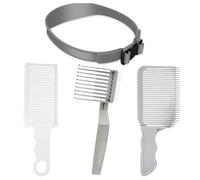 CATOR 4 Pcs Peigne Degrade Homme, coupe fourche cheveux, peigne cheveux homme, Degrader Cheveux Homme, Peigne Coupe Cheveux, Réglable Pochoir en Silicone Incurvé, Outils de Coiffure pour Peigne Homme