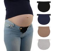 CATOR 4Pcs extensions de pantalon pour femmes enceintes, extensions de boutons de pantalon, extensions de pantalon de grossesse, idéal pour les fluctuations de poids et les grossesses précoces