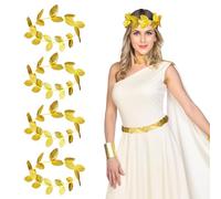 CATOR Lot de 4 diadèmes en feuille d'or Diadèmes romains Couronne en feuille d'or Diadèmes romains Couronne de laurier Diadèmes grecs Hommes et femmes Accessoires de diadème de Noël
