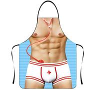 CATOR Tablier de Cuisine Fantaisie Sexy et Drôle, Humoristique Réglable pour Barbecue - Cadeau Rigolo Homme - Médecin