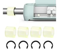 CATOSUM Lot de 4 rouleaux de rechange en caoutchouc et 4 anneaux de retenue en métal pour Cricut Maker/Maker 3, vert
