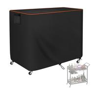 CATOTEL Housse de table de bar de terrasse, durable en osier Oxford 420D, imperméable, protection contre la poussière, pour chariot de bar de jardin, 111,8 x 48,3 x 90,8 cm, noir