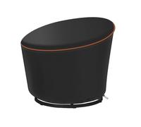 CATOTEL Papasan - Housse de chaise Oxford 420D, imperméable, résistante à la poussière et à la poussière pour meubles de patio - 119 x 50 x 99 cm, noir