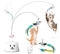 CATPICK Jouets interactifs pour chats d'intérieur - Jouet électrique automatique en plumes d'oiseau volant pour chat - Meilleur jouet d'enrichissement pour chaton et adulte - Jouet électrique à