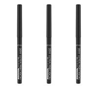 Catrice 20H Ultra Precision Gel Eye Pencil Waterproof, crayon khôal, n° 010 Black, noir, définissant, longue tenue, résultat immédiat, mat, vegan, sans parfum, lot de 3 (3 x 0,08 g)