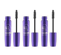 Catrice Allround Mascara Ultra Black, mascara, pour volume et longueur, n° 010 Blackest Carbon Black Ever, noir, allongeant, mat, vegan, sans parfum, sans alcool, lot de 3 (3 x 11 ml)