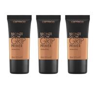 Catrice Bronze Glow Grip Lot de 3 flacons de primer hydratant longue durée, nourrissant, éclatant, frais, végétalien, sans huile, sans paraben, sans nanoparticules, 3 x 30 ml