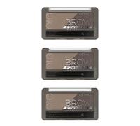 Catrice Brow Powder Lot de 3 poudres à sourcils imperméables N° 010 Marron Longue durée Résultat immédiat mat, végétalien, imperméable, sans particules de microplastique, sans nanoparticules (3 x 4 g)
