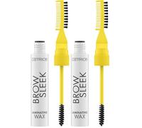 Catrice Brow Sleek Laminating Wax cire à sourcils, longue durée, mettant en valeur l'oeil, fixant, translucide (9ml) (Lot de 2)