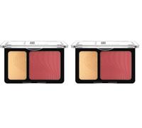 Catrice Cheek Affair Blush & Highlighter Palette blush & surligneur N°020 Rouge 2 tons de rouge Résultat instantané radieux scintillant végétalien Sans parfum Sans alcool Sans paraben 10 g (Lot de 2)