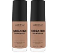 Catrice Cosmetics Invisible Cover Foundation fond de teint, humidifiant - hydratant, longue durée, matifiant, naturel, mat (30ml) (Lot de 2)