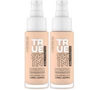 Catrice Cosmetics True Skin fond de teint hydratant, humidifiant - hydratant, longue durée, matifiant, naturel, mat (30ml) (Lot de 2)