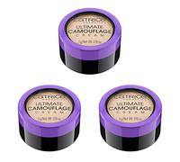 Catrice Crème camouflante Ultimate Camouflage Cream, crème correctrice, stick correcteur, maquillage, non comédogène, lot de 3 (3 x 3 g), n° 010 Ivory