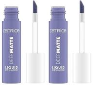 Catrice Deep Matte Liquid Eyeshadow #030 Violet Longue durée Résultat express hautement pigmenté végétalien Imperméable Sans microparticules de plastique Sans nanoparticules 1 pièce (4 ml) (Lot de 2)