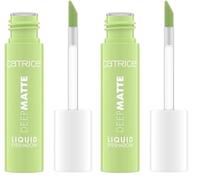 Catrice Deep Matte Liquid Eyeshadow #040 Vert Longue durée Résultat express hautement pigmenté, végétalien, imperméable, sans particules de microplastique, sans nanoparticules, lot de 2 (4 ml)