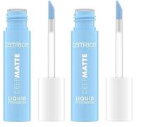 Catrice Deep Matte Liquid Eyeshadow N° 020 Bleu Longue Durée Résultat express hautement pigmenté végétalien Imperméable Sans particules de microplastiques Sans nanoparticules 1 pièce (4 ml) (Lot de 2)
