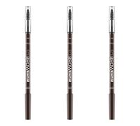 Catrice Eye Brow Stylist, crayon pour les yeux, crayon à sourcils, n° 035 Brown Eye Crown, brun, longue tenue, mat, vegan, sans microplastiques, sans nanoparticules, lot de 3 (3 x 1,4 g)
