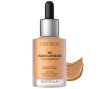 CATRICE HD Liquid Coverage Foundation 066 Warm Toffee - Fort pouvoir couvrant sans effet masque - Texture fluide ultra-légère - Fini mat velouté - Maquillage vegan - 30 ml