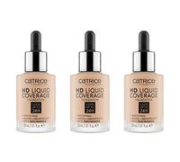 Catrice HD Liquid Coverage Foundation, fond de teint, liquide waterproof avec pipette, maquillage pour le visage, 30 ml, n° 030 Sand Beige