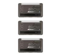 Catrice - Kit de poudre à sourcils waterproof, Sourcils, n° 020 Ash Brown, multicolore, 2 nuances de brun, longue tenue, résultat immédiat, fini mat, vegan, lot de 3 (3 x 4 g)