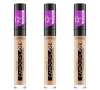 Catrice Liquid Camouflage High Coverage Correcteur (3 x 5 ml), liquide de correction de maquillage, waterproof, pouvoir couvrant 12 h N° 015 Honey