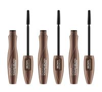 Catrice Mascara Glam & Doll Volume Brown Waterproof, brun, volumateur, définissant, allongeant, mat, vegan, waterproof, sans particules microplastiques, sans nanoparticules, lot de 3 (3 x 10 ml)
