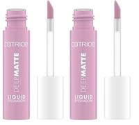Catrice Ombre à paupières liquide mat N°010 rose longue durée - Très pigmenté - Végétalien - Imperméable - Sans particules de microplastiques - Sans nanoparticules - 4 ml (Lot de 2)