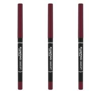 Catrice Plumping Lot de 3 crayons à lèvres N°180, rouge, hydratant, matifiant, couleur intense, mat, végétalien, imperméable, sans huile, sans alcool, 3 x 0,35 g