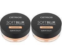 Catrice Soft Blur Matte Setting Powder 030 Medium, fini mat, poudre respirante, longue tenue, pour fixer le maquillage, formule légère, 8g (Lot de 2)