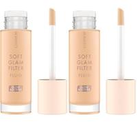 Catrice Soft Glam Fluide filtre, base, n° 015, Nude, nourrissant, naturel, brillant, radieux, végétalien, sans huile, sans parfum, sans alcool, 1 pièce (30 ml) (Lot de 2)