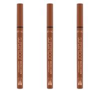 Catrice Superproof Brush Liner Waterproof, eye-liner, n° 020, brun, longue tenue, résultat express, vegan, waterproof, sans microplastiques, sans nanoparticules, lot de 3 (3 x 0,45 ml)