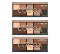 Catrice The Dark Cocoa Lot de 3 fards à paupières multicolores 8 couleurs intenses, scintillantes, végétaliennes, sans particules de microplastique, sans parfum, sans huile, 3 x 9 g