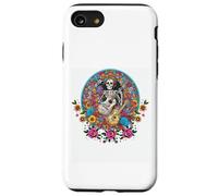 Catrina Day Guitare Florale en Sucre Motif tête de Mort Los Muertos Halloween Coque pour iPhone SE (2020) / 7/8