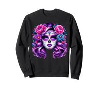 Catrina Day of the Dead Dias Los Muertos Crâne à sucre floral Sweatshirt
