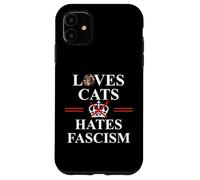 Cats Against Fascism No Kings US Protest Anti Fascism Resist Coque pour iPhone 11