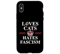 Cats Against Fascism No Kings US Protest Anti Fascism Resist Coque pour iPhone X/XS